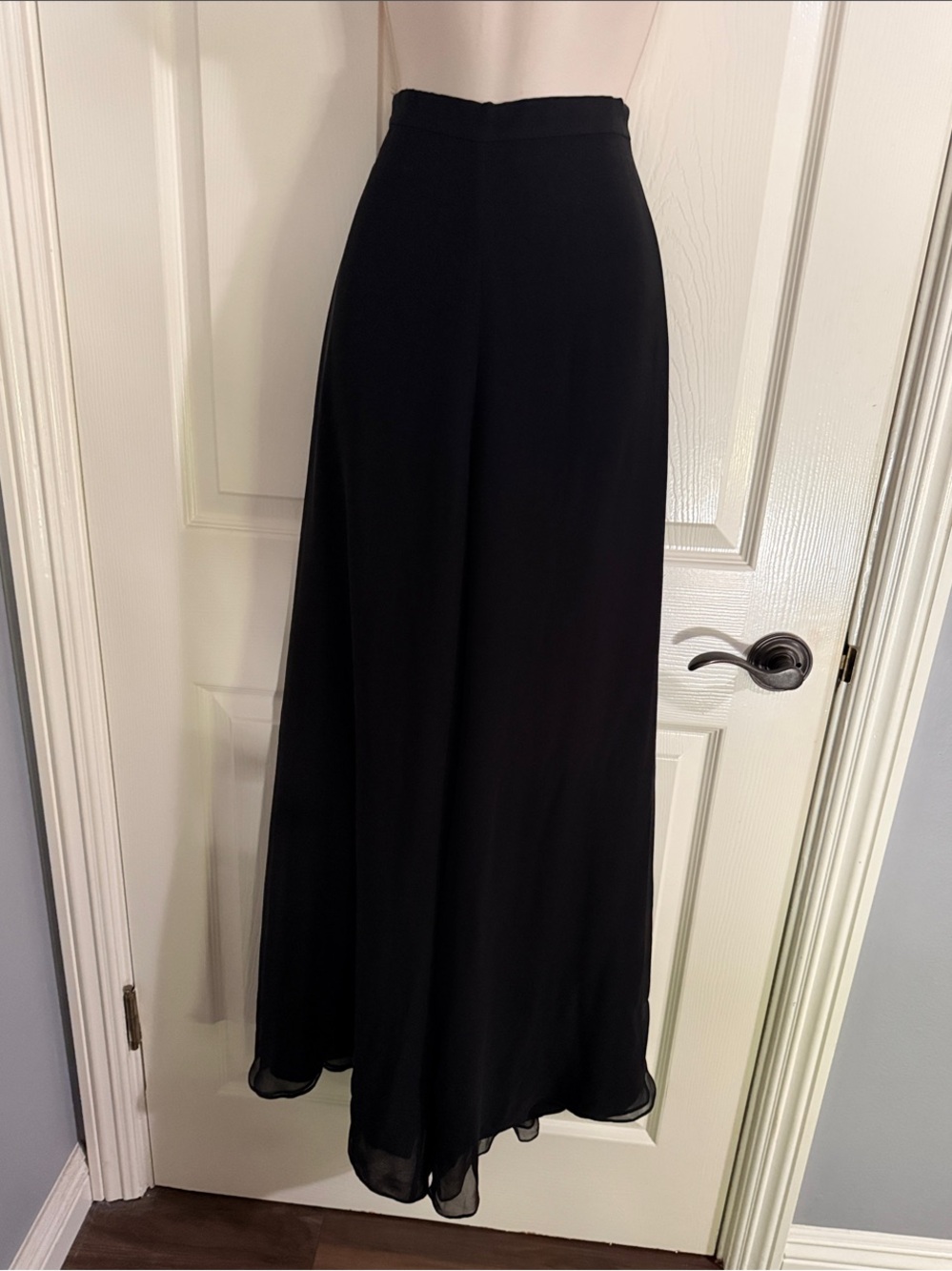 St. John Evening Elegant Black Wide-Leg Palazzo Pants